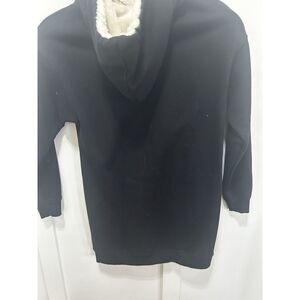 No Boundaries Juniors' Front‎ Pocket Hoodie with Faux Fur Lined Hood Black XS